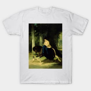 Mademoiselle De Mossellmann Riding In The Bois De Boulogne, Paris by Alfred de Dreux T-Shirt